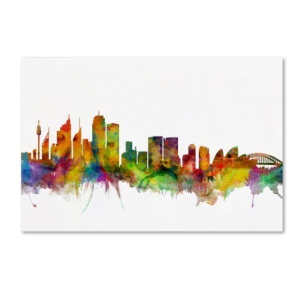 Michael Tompsett 'Sydney Australia Skyline IV' Canvas Art, 30x47, Trademark Fine Art, Mfr#: MT0785-C3047GG